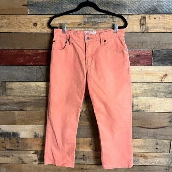 Levi Strauss‎ Signature Peach Denim Crops Size 6 - Picture 1 of 10
